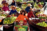 Cai Rang floating market in Can Tho, Vietnam