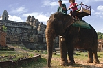 Elephant ride in Angkor Wat, Siem Reap Cambodia