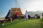 Tai Chi exercise on Gray Line Halong Cruise