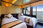 Twin cabin on Syrena Cruises Halong Bay, Vietnam