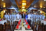 Crew members on Oasis Bay Cruises Halong Bay